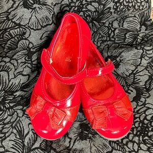 Red Patent Girls Dress Mary Jane Shoes with Bow, Toddler 11